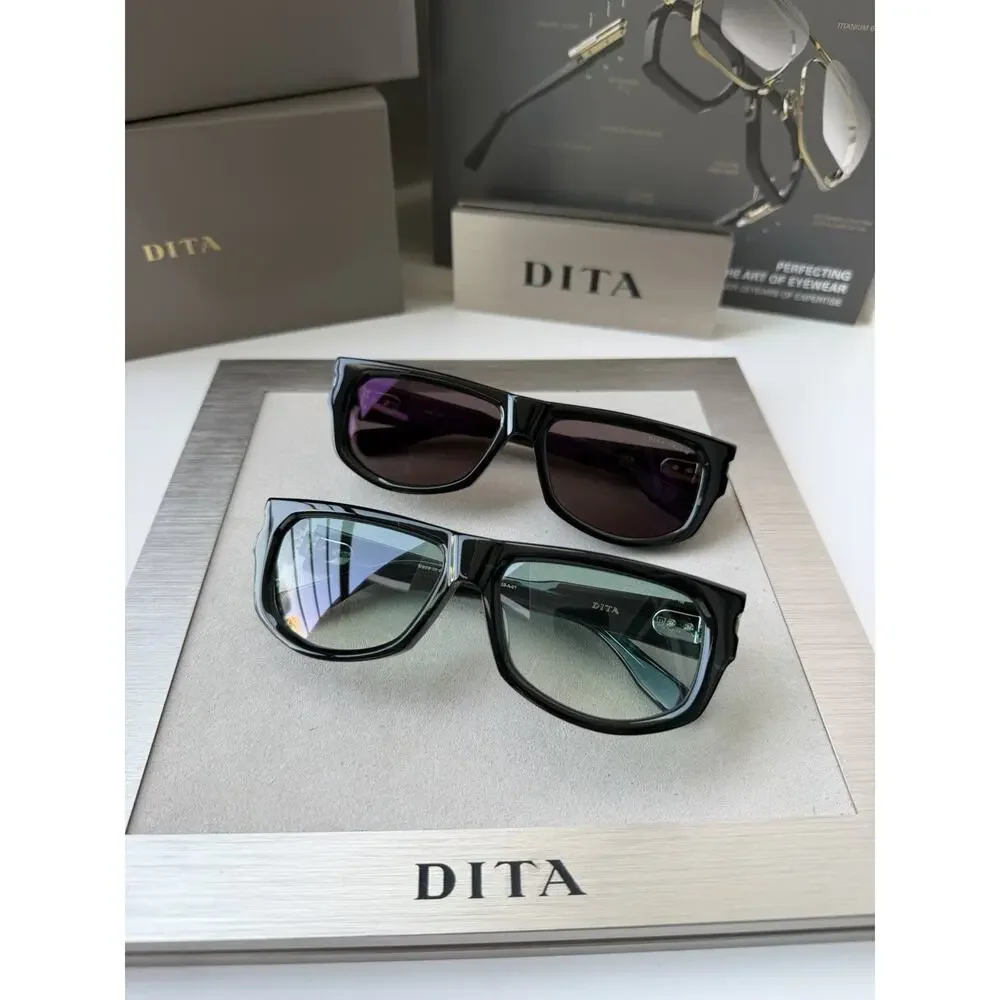 DITA PRIDM DTS753-A-01 Storm Swirl Silver Turquoise Lens Sunglasses AUTHENTIC